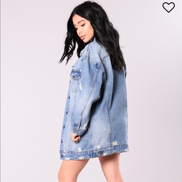 oversized denim jacket fashion nova